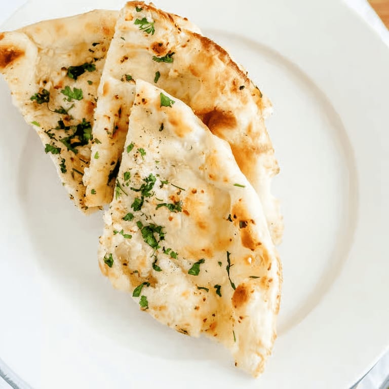 Delicious Garlic Naan and Indian Cuisine